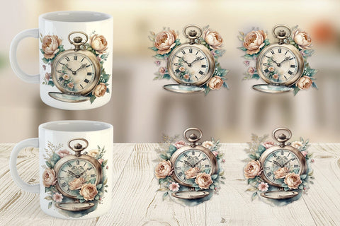 Mug Wrap Pocket Watch Sublimation artnoy 