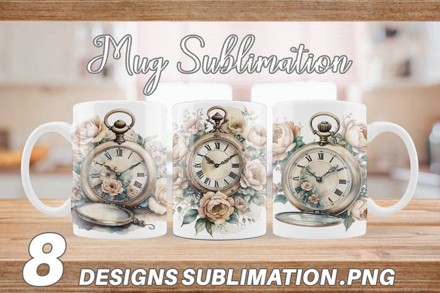 Mug Wrap Pocket Watch Sublimation artnoy 
