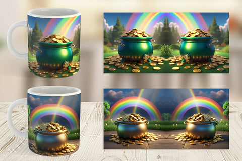 Mug Wrap Pot of Gold Patrick's Day Sublimation artnoy 