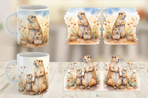 Mug Wrap Prairie Dog Mother Day Sublimation artnoy 