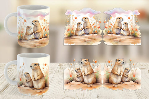 Mug Wrap Prairie Dog Mother Day Sublimation artnoy 