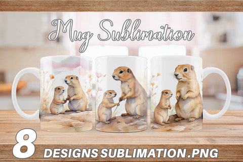 Mug Wrap Prairie Dog Mother Day Sublimation artnoy 