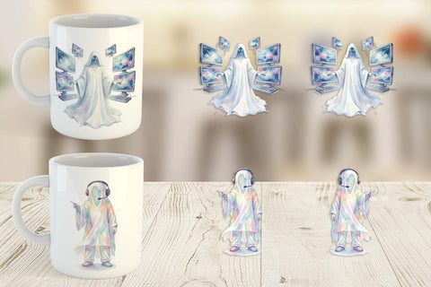 Mug Wrap Pro Esports Gamer Ghost Sublimation artnoy 