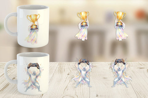 Mug Wrap Pro Esports Gamer Ghost Sublimation artnoy 