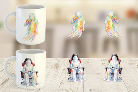 Mug Wrap Pro Esports Gamer Ghost Sublimation artnoy 
