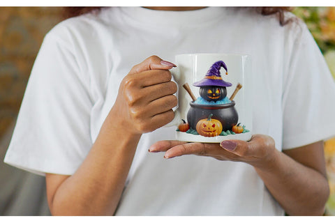 Mug Wrap Pumpkin Cauldron Sublimation artnoy 