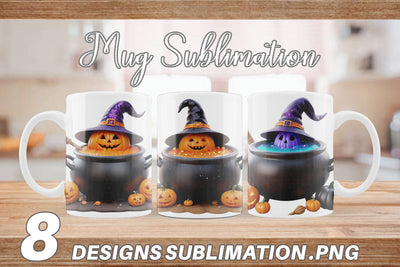 Mug Wrap Pumpkin Cauldron Sublimation artnoy 