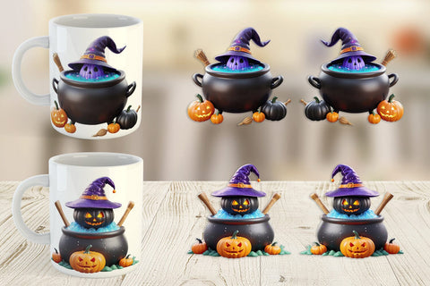Mug Wrap Pumpkin Cauldron Sublimation artnoy 