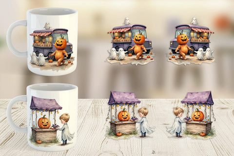 Mug Wrap Pumpkin Market Adventure Sublimation artnoy 