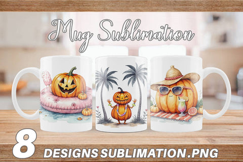 Mug Wrap Pumpkin Patch Summer Sublimation artnoy 