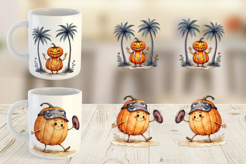 Mug Wrap Pumpkin Patch Summer Sublimation artnoy 