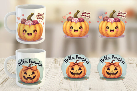 Mug Wrap Pumpkin Quotes Sublimation artnoy 