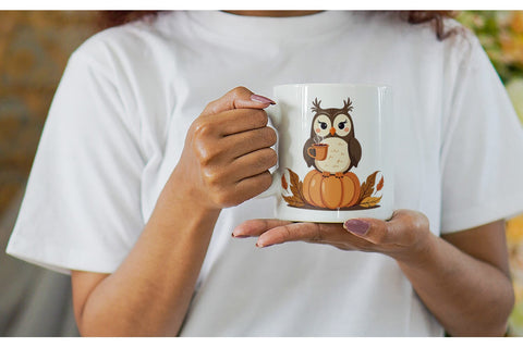 Mug Wrap Pumpkin Tea Animals Sublimation artnoy 