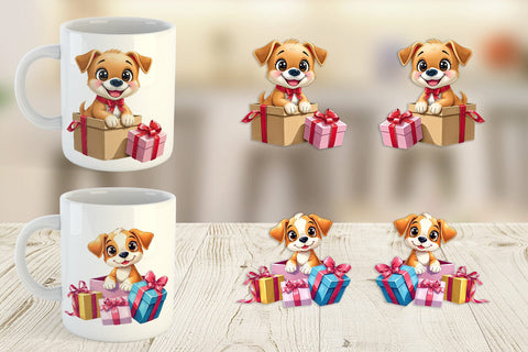 Mug Wrap Puppy Gift Sublimation artnoy 