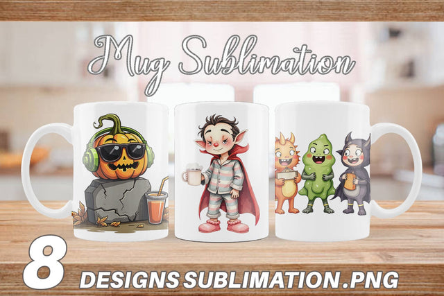 Mug Wrap Quirky Halloween Sublimation artnoy 