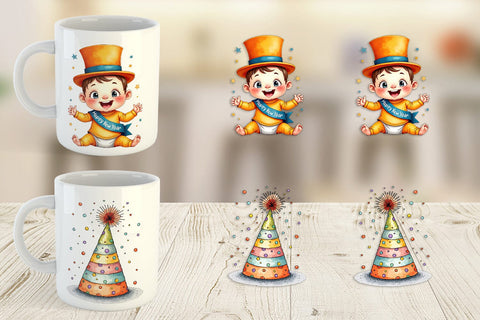 Mug Wrap Quirky New Year Sublimation artnoy 