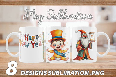 Mug Wrap Quirky New Year Sublimation artnoy 