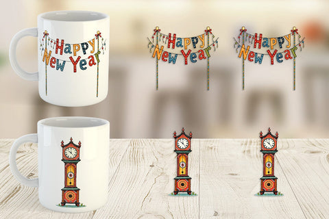 Mug Wrap Quirky New Year Sublimation artnoy 