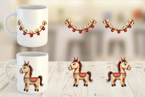 Mug Wrap Quirky Nordic Crafts Sublimation artnoy 
