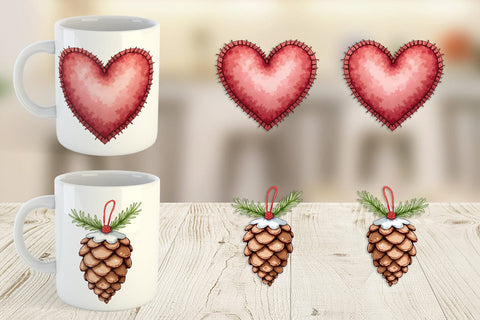 Mug Wrap Quirky Nordic Crafts Sublimation artnoy 