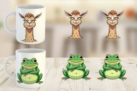 Mug Wrap Quirky Sarcastic Animals Sublimation artnoy 