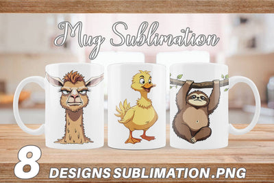 Mug Wrap Quirky Sarcastic Animals Sublimation artnoy 