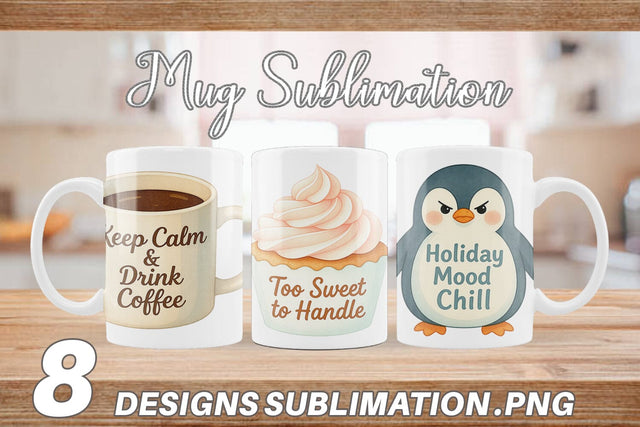 Mug Wrap Quotes Watercolor Christmas Survival Kit Sublimation artnoy 