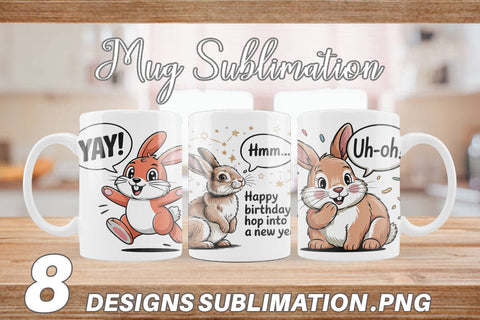 Mug Wrap Rabbit Mood Sublimation artnoy 