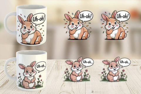 Mug Wrap Rabbit Mood Sublimation artnoy 