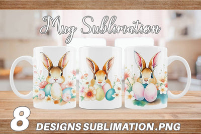 Mug Wrap Rabbit Peeking Sublimation artnoy 