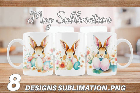 Mug Wrap Rabbit Peeking Sublimation artnoy 
