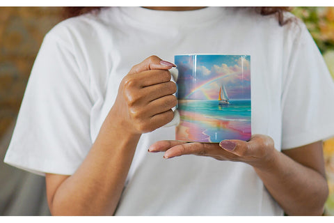 Mug Wrap Rainbow Beach Sublimation artnoy 