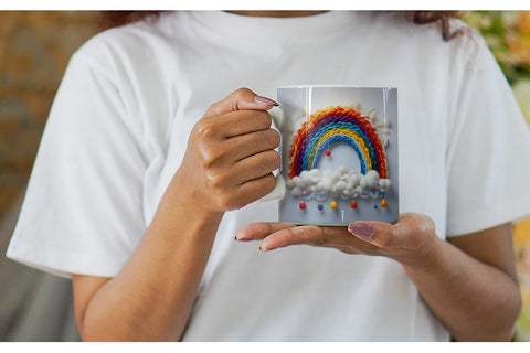 Mug Wrap Rainbow Embroidery Sublimation artnoy 
