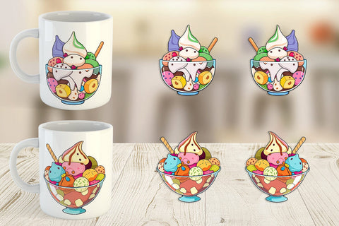 Mug Wrap Rainbow Ice Cream Sublimation artnoy 