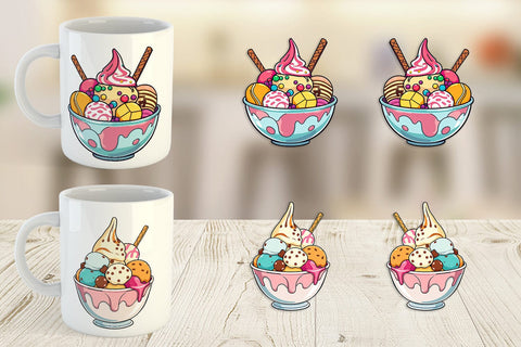 Mug Wrap Rainbow Ice Cream Sublimation artnoy 