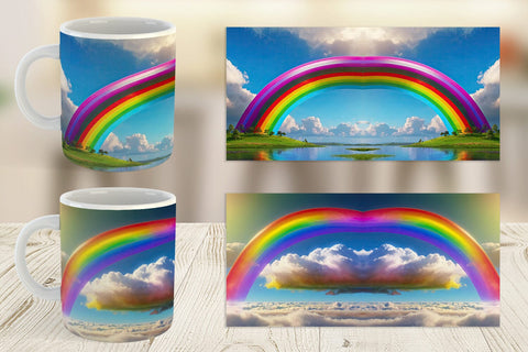 Mug Wrap Rainbow in Sky Sublimation artnoy 