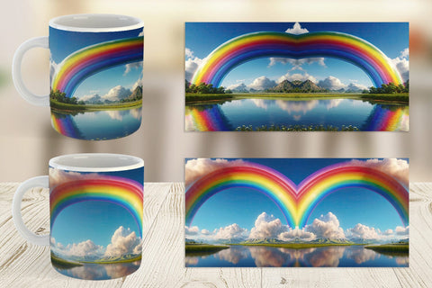 Mug Wrap Rainbow in Sky Sublimation artnoy 