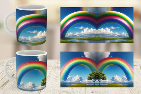 Mug Wrap Rainbow in Sky Sublimation artnoy 