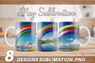 Mug Wrap Rainbow in Sky Sublimation artnoy 