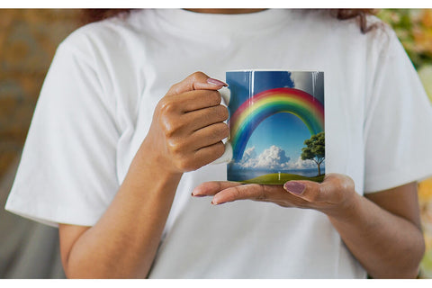 Mug Wrap Rainbow in Sky Sublimation artnoy 