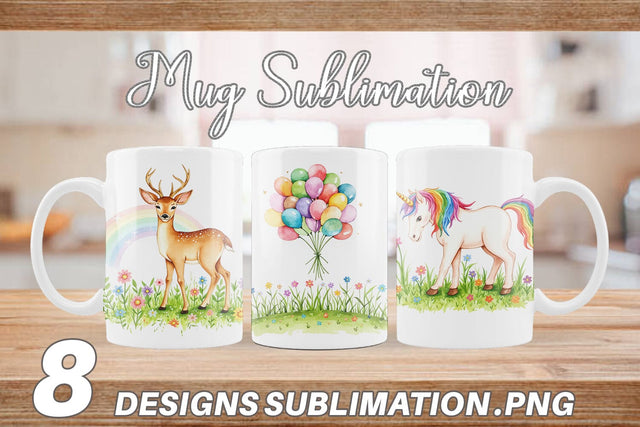 Mug Wrap Rainbow Meadow Sublimation artnoy 
