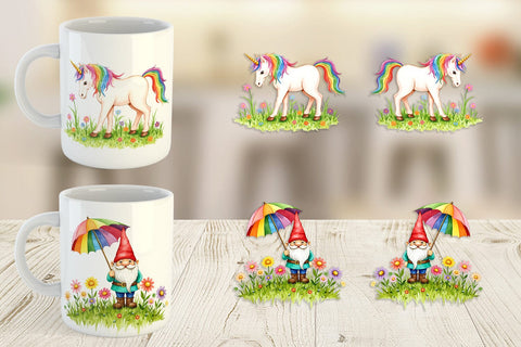 Mug Wrap Rainbow Meadow Sublimation artnoy 