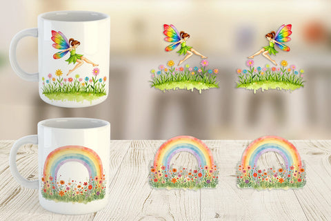 Mug Wrap Rainbow Meadow Sublimation artnoy 