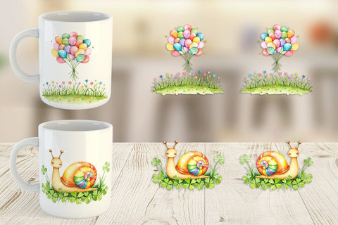 Mug Wrap Rainbow Meadow Sublimation artnoy 