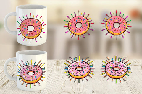 Mug Wrap Rainbow Sprinkle Donut Sublimation artnoy 