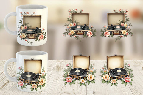 Mug Wrap Record Player Sublimation artnoy 