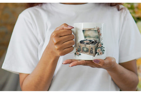Mug Wrap Record Player Sublimation artnoy 