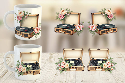 Mug Wrap Record Player Sublimation artnoy 