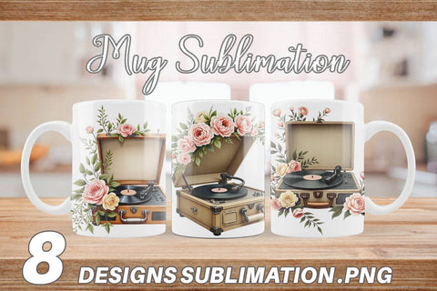 Mug Wrap Record Player Sublimation artnoy 