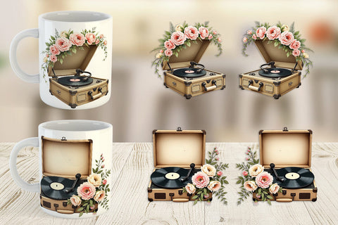 Mug Wrap Record Player Sublimation artnoy 